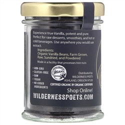 Wilderness Poets, Чистый ванильный порошок, стручки ванили, выращенные на Таити, 28 г (1 унция)