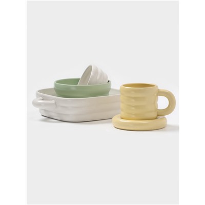 УЦЕНКА Набор для специй Доляна «Зефир», солонка, перечница, 100 мл, керамика, белый