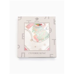 УЦЕНКА Набор столовый "Новогодняя сказка" скат.150х110см +/-3см с ГМВО, салф.40х40см-4 шт, хл100% 16