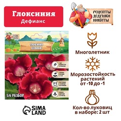 Глоксиния "Дефианс", р-р 5/6, 2 шт Весна 2025