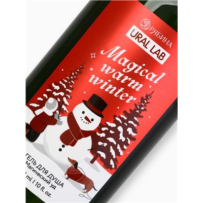 Новогодний подарочный набор косметики Magical warm winter: гель для душа, 300 мл и бомбочки для ванны, 4×40 г, URAL LAB