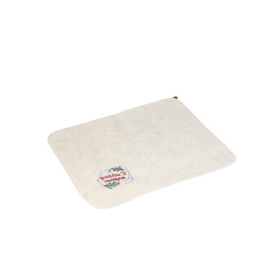 Набор для бани и сауны «С лёгким паром!», шерсть 50%, полиэфир 50%, 2 предмета: шапка, коврик