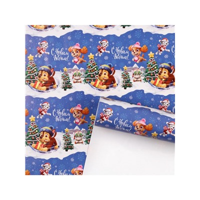 Упаковочная бумага «Пёсики» 70×100 см