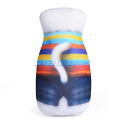 Игрушка антистресс "Собака" в полосатой футболке 20 см.