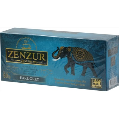 Zenzur. Earl Grey 50 гр. карт.пачка, 25 пак.