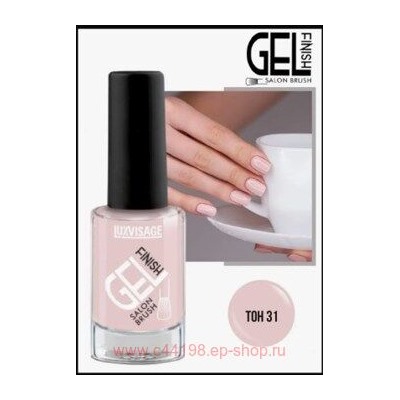 LUXVISAGE Лак для ногтей Gel Finish тон 31 розовый пастельный 9 гр