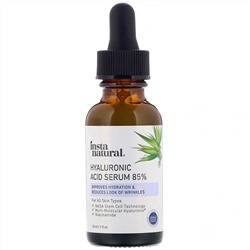 InstaNatural, Сыворотка с гиалуроновой кислотой 85%, с антивозрастным эффектом, 30 мл (1 жидк. унция)