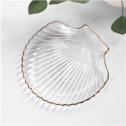 Блюдо сервировочное Magistro «Ракушка», 14×13.5×1.5 см, фигурное