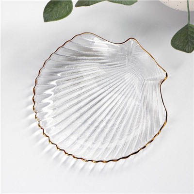 Блюдо сервировочное Magistro «Ракушка», 14×13.5×1.5 см, фигурное