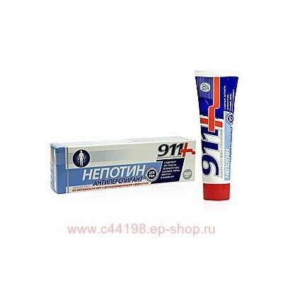 911"Непотин" (антиперспирант) средство от потливости ног с дезодорирующим эффектом 100мл