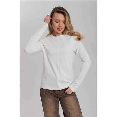 Лонгслив из кулирки с лайкрой М326003м