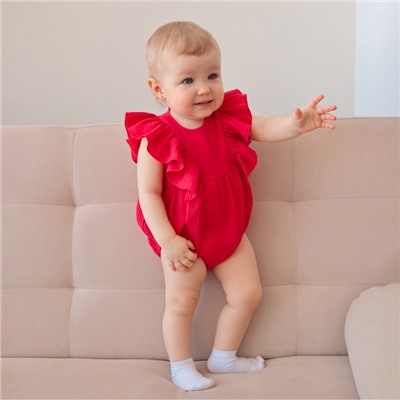 Боди детское MINAKU, рост 86-92 см, красное