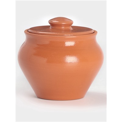 Горшочек под жаркое с крышкой Вятская керамика «Терракота», 700 мл, оранжевый