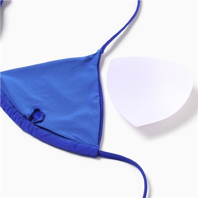 Купальник раздельный с блестящими вставками женский MINAKU, синий, размер 42