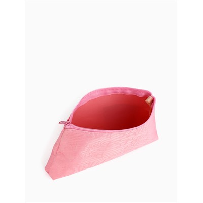 Набор простых косметичек 2 в 1 на молниях, с надписями, розовый