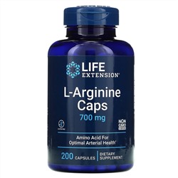 Life Extension, L-аргинин, 700 мг, 200 капсул