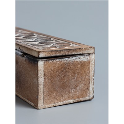 УЦЕНКА Шкатулка «Цветы» 20×7×6 см, МДФ