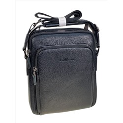 Сумка мужская из искусственной кожи, цвет черный