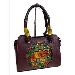 Женская сумка из искусственной кожи, цвет бордовый