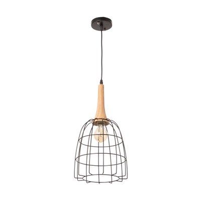 Светильник BayerLux «Чикаго», 1×40 Вт, Е27, черный/коричневый, 24.5×24.5×44(144) см