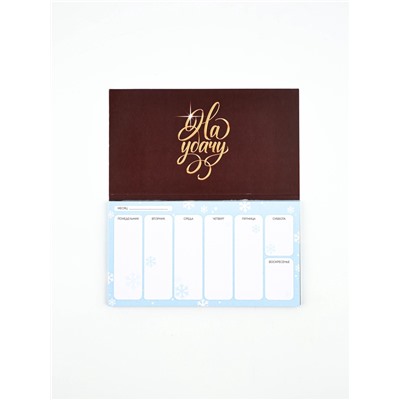 Подарочный набор новогодний, стикеры, планер и ручка «Купюра»