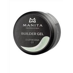 MANITA Гель моделирующий для ногтей с хлопьями юки / Builder Gel Euphoria №07, 15 мл 28106
