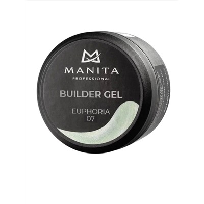 MANITA Гель моделирующий для ногтей с хлопьями юки / Builder Gel Euphoria №07, 15 мл 28106