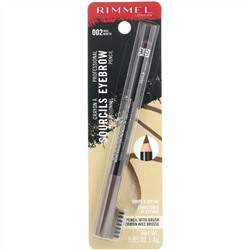 Rimmel London, Профессиональный карандаш для бровей, 002 светло-коричневый, 1,4 г