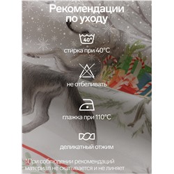 УЦЕНКА Набор столовый "Новогоднее чудо" скат.150х220см +/-3см с ВГМО, салф.40х40см-12 шт, 100%хл 105