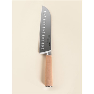 Нож кухонный сантоку SL Home «Калабрия», нержавеющая сталь, 18 см, бежевый