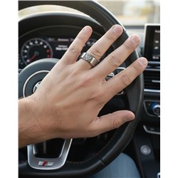 Кольцо из нержавеющей стали с гравировкой герба России