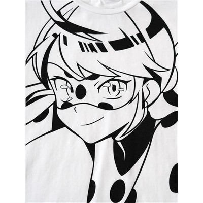 Комплект трикотажный для девочек: фуфайка (футболка), шорты