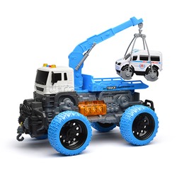 Машина "Эвакуатор" 1:16 (свет, звук) в коробке (цвет зеленый)