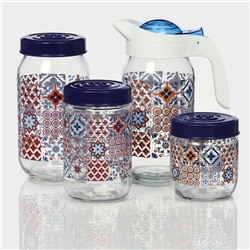 Кувшин для воды стеклянный «Мозаика», 1 л, 9×20 см
