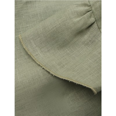 Платье для девочки «Крошка Я» Linen, рост 68-74 см, зелёное