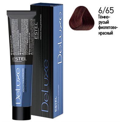 ЭстельDeLuxe Крем-краска для волос 6/65 Темно-русый фиолетово-красный 60 мл