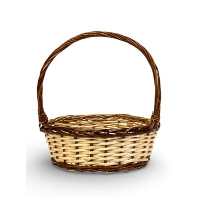 Корзина плетёная для хранения Avana, с ручкой, бежево-коричневая, набор 3 шт.