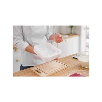 Форма для муссовых десертов и выпечки KONFINETTA «Воздушные пузыри», силикон, 20×5.5 см, белая