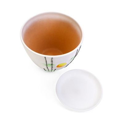 Горшок для цветов «Азия », 8 л, d=29.5 см, h=23 см, с поддоном, керамика, белый