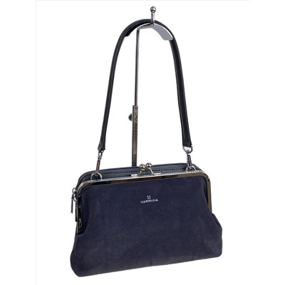 Женская сумка из искусственной кожи и натуральной замши, цвет серый