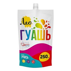 Гуашь 250 мл фуксия(fuksia) 307 "Учись" Группа 4 дой-пак с штуцером LGD-250 Лео
