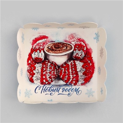 Коробка для печенья, «С Новым годом!», 7×7×3 см