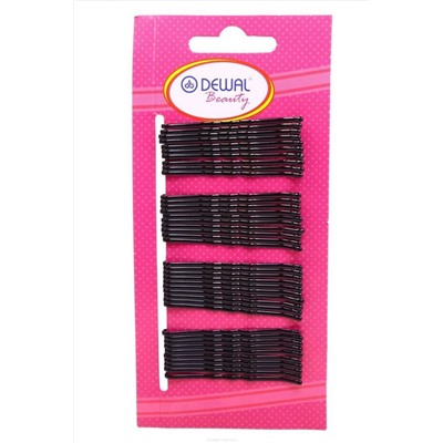 Dewal Beauty Невидимки для волос N-40BLACK, волна, 50 мм, черный, 40 шт. KRISTALLER, 1117551