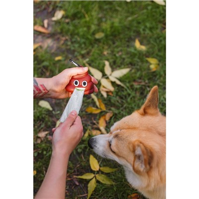 Контейнер под пакеты для уборки за собаками, 9×5×8 см, коричневый