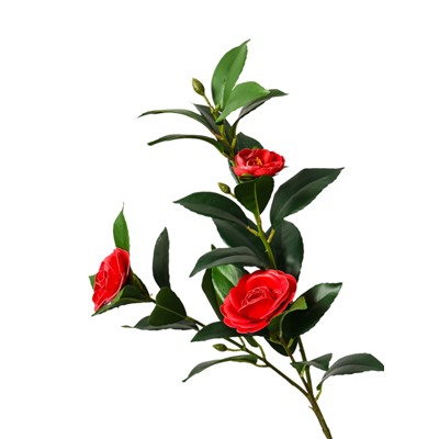 Цветы искусственные «Камелия», h=85 см, красные