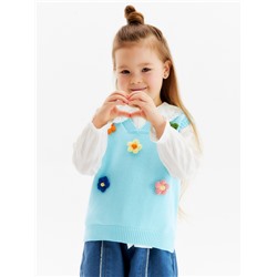 Жилет для девочки KAFTAN «Ромашки», размер 32 (110-116 см), голубой
