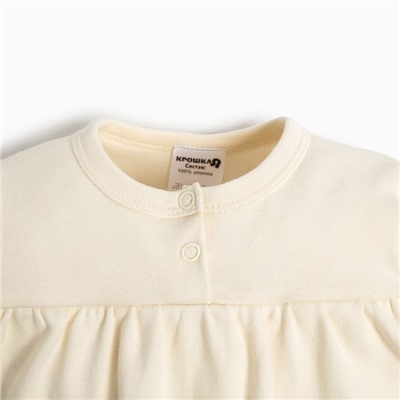 Боди детское - платье «Крошка Я» Mery Xmas, рост 62-68 см, бежевое