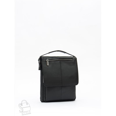 Сумка мужская кожаная 7618Z black Zinimsk в Новосибирске