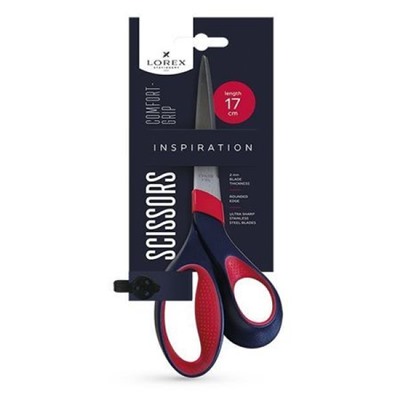Ножницы 170 мм "COMFORT-GRIP INSPIRATION" прорезиненные эргономичные ручки LXSCCG17-IS LOREX