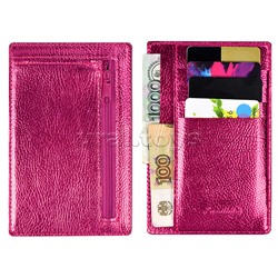 Чехол для пласт. карт наппа розовый 142х92 мм. (искусственная кожа "Наппа")